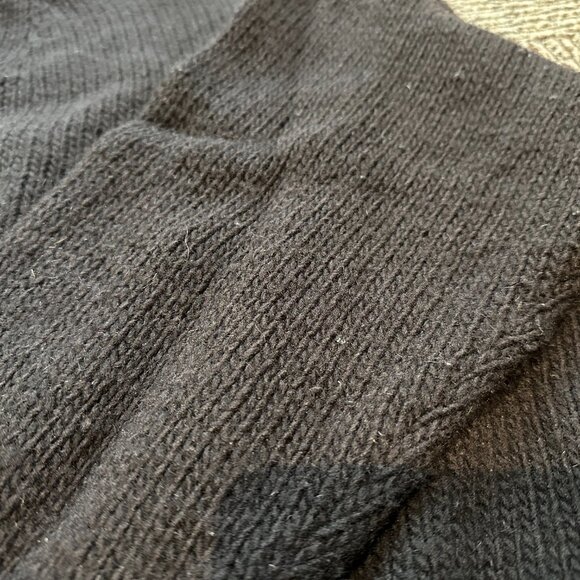 Babaa Black V-Neck Wool Sweater Cropped No. 75 - Picture 5 of 6